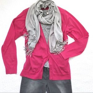 GAP pink v-neck long cardigan
